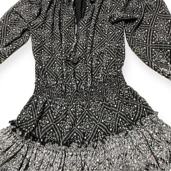 MISA Los Angeles Lorena Dress Black Print, Size XS - Picture 9 of 16